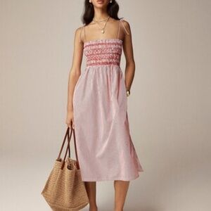 J. Crew Paloma Dress in Striped Cotton Poplin, Size XS